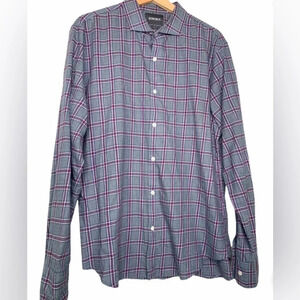 Bonobos Shirt Men's XL Slim Fit Blue Colorful Plaid